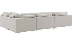 Goossens hoekbank odette wit stof - 8229553-01