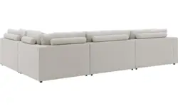 Goossens hoekbank odette wit stof - 8229553-01