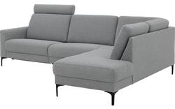 Goossens hoekbank dallas grijs stof - 8229628-11
