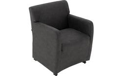 Goossens eetkamerstoel montana grijs micro leer - 8229738-01