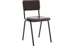Goossens eetkamerstoel chaplin bruin leer - 8229742-01