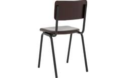 Goossens eetkamerstoel chaplin bruin leer - 8229742-02