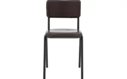 Goossens eetkamerstoel chaplin bruin leer - 8229742-01