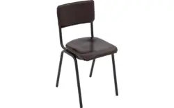 Goossens eetkamerstoel chaplin bruin leer - 8229742-01