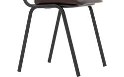 Goossens eetkamerstoel chaplin bruin leer - 8229742-01