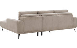 Goossens excellent loungebank princess beige stof - 8229789-01-gespiegeld