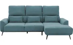 Goossens excellent loungebank princess blauw stof - 8229793-01-gespiegeld
