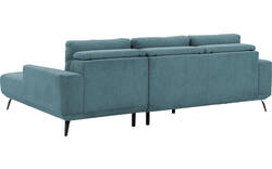 Goossens excellent loungebank princess blauw stof - 8229793-01-gespiegeld