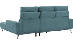 Goossens excellent loungebank princess blauw stof - 8229793-01-gespiegeld