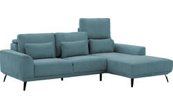 Goossens excellent loungebank princess blauw stof - 8229793-01-gespiegeld