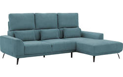 Goossens excellent loungebank princess blauw stof - 8229793-01-gespiegeld