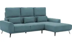 Goossens excellent loungebank princess blauw stof - 8229793-01-gespiegeld
