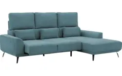 Goossens excellent loungebank princess blauw stof - 8229793-01-gespiegeld