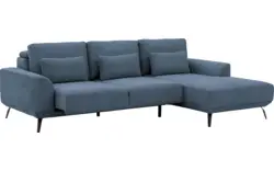 Goossens excellent loungebank princess blauw stof - 8229794-01-gespiegeld