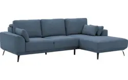 Goossens excellent loungebank princess blauw stof - 8229794-01-gespiegeld