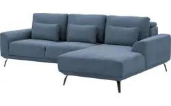 Goossens excellent loungebank princess blauw stof - 8229794-01-gespiegeld
