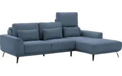 Goossens excellent loungebank princess blauw stof - 8229794-01-gespiegeld