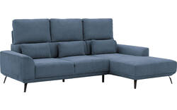 Goossens excellent loungebank princess blauw stof - 8229794-01-gespiegeld