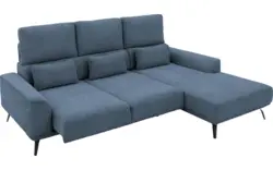 Goossens excellent loungebank princess blauw stof - 8229794-01-gespiegeld