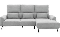Goossens excellent loungebank princess grijs stof - 8229795-01-gespiegeld