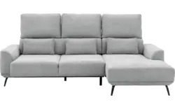 Goossens excellent loungebank princess grijs stof - 8229795-01-gespiegeld