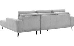Goossens excellent loungebank princess grijs stof - 8229795-01-gespiegeld