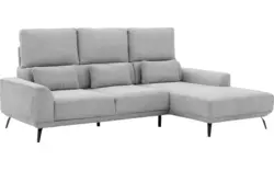 Goossens excellent loungebank princess grijs stof - 8229795-01-gespiegeld