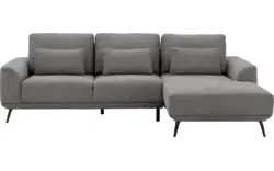 Goossens excellent loungebank princess grijs stof - 8229796-01-gespiegeld