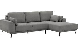 Goossens excellent loungebank princess grijs stof - 8229796-01-gespiegeld