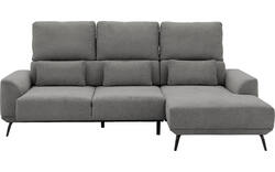 Goossens excellent loungebank princess grijs stof - 8229796-01-gespiegeld