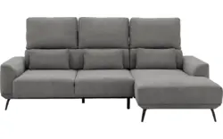 Goossens excellent loungebank princess grijs stof - 8229796-01-gespiegeld