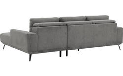Goossens excellent loungebank princess grijs stof - 8229796-01-gespiegeld