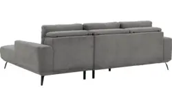 Goossens excellent loungebank princess grijs stof - 8229796-01-gespiegeld