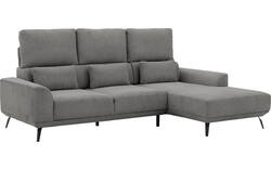 Goossens excellent loungebank princess grijs stof - 8229796-01-gespiegeld