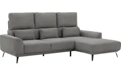 Goossens excellent loungebank princess grijs stof - 8229796-01-gespiegeld