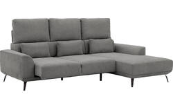 Goossens excellent loungebank princess grijs stof - 8229796-01-gespiegeld