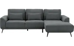 Goossens excellent loungebank princess grijs stof - 8229797-01-gespiegeld