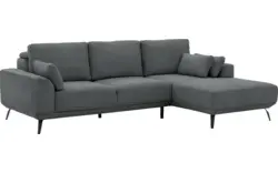 Goossens excellent loungebank princess grijs stof - 8229797-01-gespiegeld