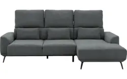 Goossens excellent loungebank princess grijs stof - 8229797-01-gespiegeld