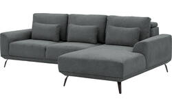 Goossens excellent loungebank princess grijs stof - 8229797-01-gespiegeld