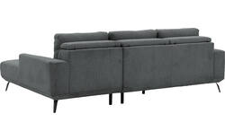 Goossens excellent loungebank princess grijs stof - 8229797-01-gespiegeld