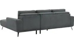 Goossens excellent loungebank princess grijs stof - 8229797-01-gespiegeld