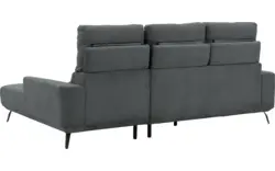 Goossens excellent loungebank princess grijs stof - 8229797-01-gespiegeld