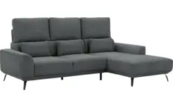 Goossens excellent loungebank princess grijs stof - 8229797-01-gespiegeld