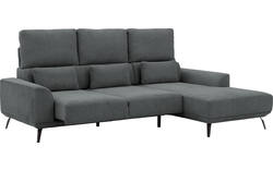 Goossens excellent loungebank princess grijs stof - 8229797-01-gespiegeld
