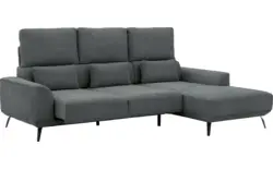 Goossens excellent loungebank princess grijs stof - 8229797-01-gespiegeld