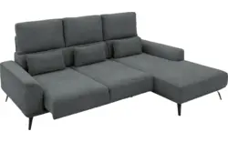 Goossens excellent loungebank princess grijs stof - 8229797-01-gespiegeld