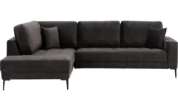 Goossens hoekbank coco zwart stof - 8230181-01
