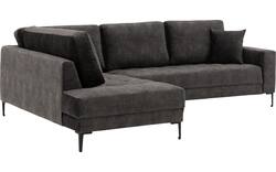 Goossens hoekbank coco zwart stof - 8230181-02