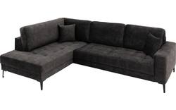 Goossens hoekbank coco zwart stof - 8230181-01